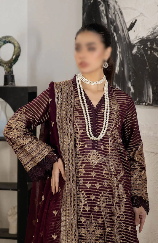 Johra Jahan Ara Embroidered Banarsi Jacquard Lawn Collection - JH 100