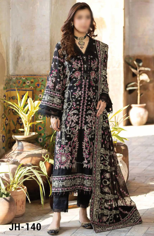 Johra Gold Embroidered Swiss Voile Collection 2024 - JH-140