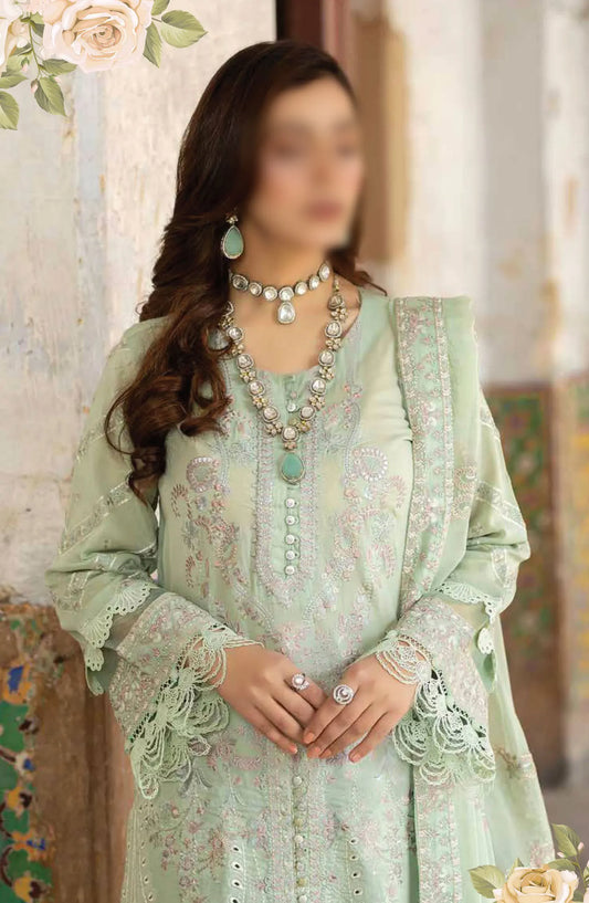 Johra Gold Embroidered Swiss Voile Collection 2024 - JH-141