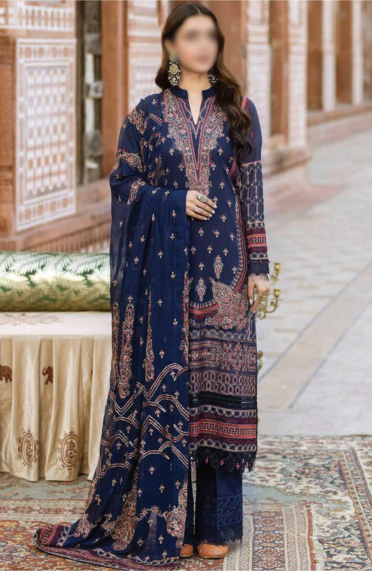 Johra Gold Embroidered Swiss Voile Collection 2024 - JH-143