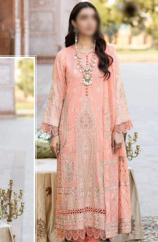 Johra Gold Embroidered Swiss Voile Collection 2024 - JH-146