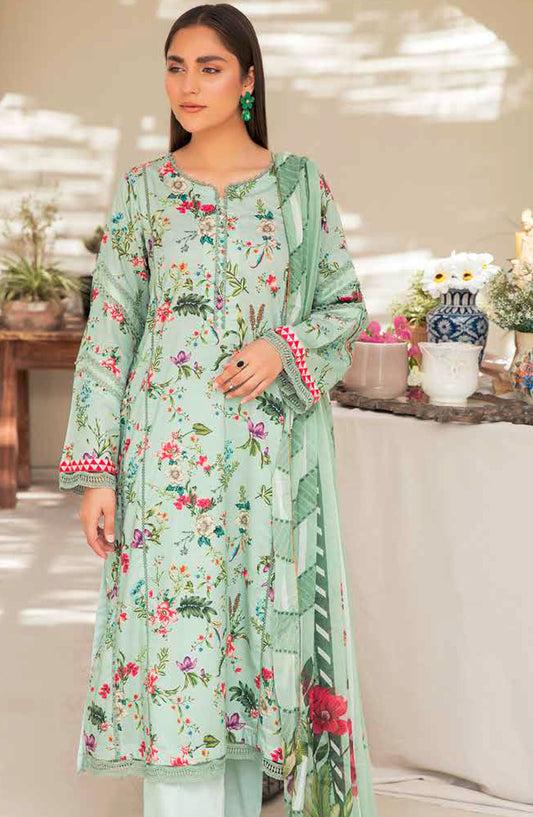 Nazik by Johra Printed Lawn Unstitched 3 Piece Suit - JH-16 - JH25NPL - Green - Summer Collection
