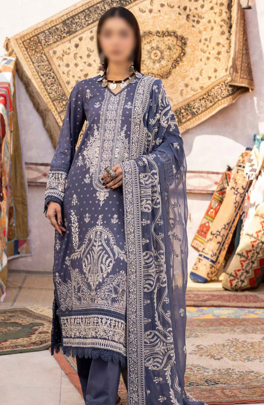 Johra Naqsh Embroidered Banarsi Jacquard Lawn Collection - JH 231