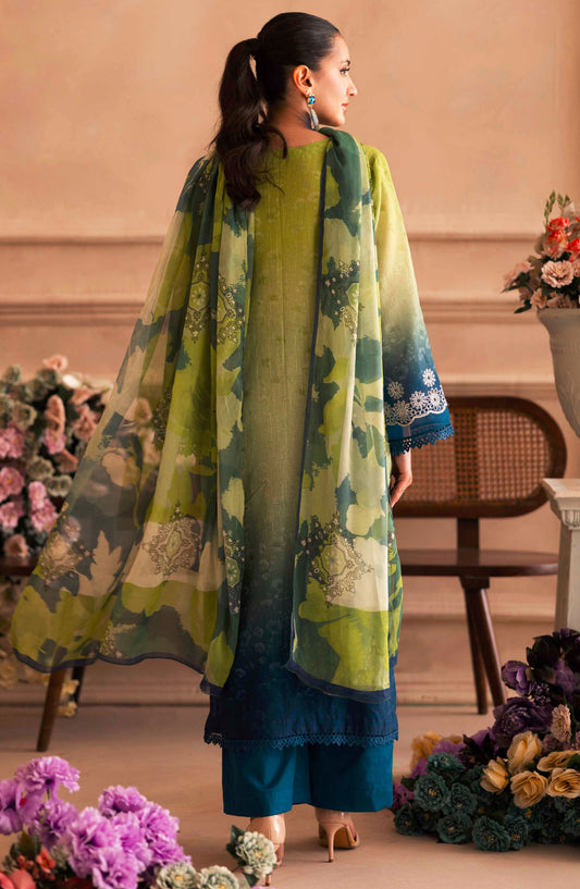 Rabi by Johra Embroidered Lawn Unstitched 3 Piece Suit - JH-260 - JH25RL - Green - Summer Collection