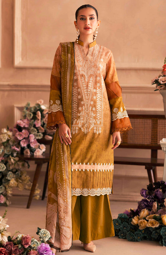 Rabi by Johra Embroidered Lawn Unstitched 3 Piece Suit - JH-262 - JH25RL - Green - Summer Collection