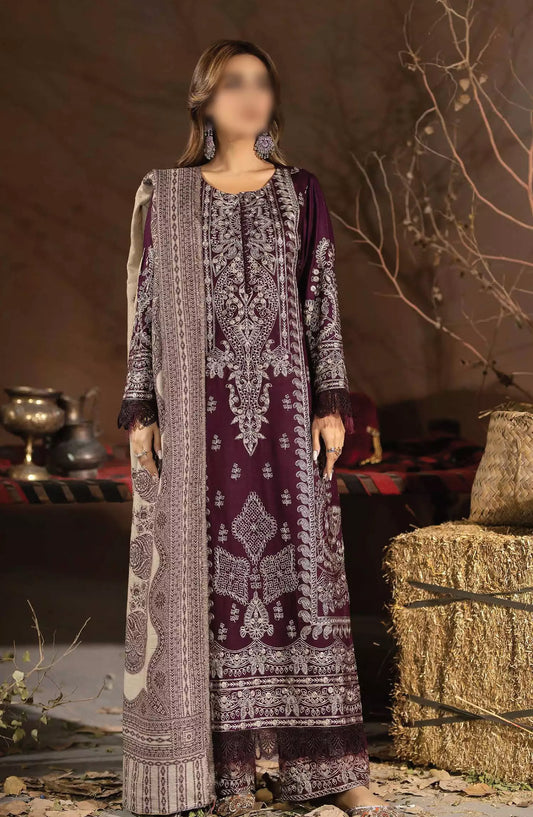 Johra Emerald Embroidered Winter Collection - JH 635