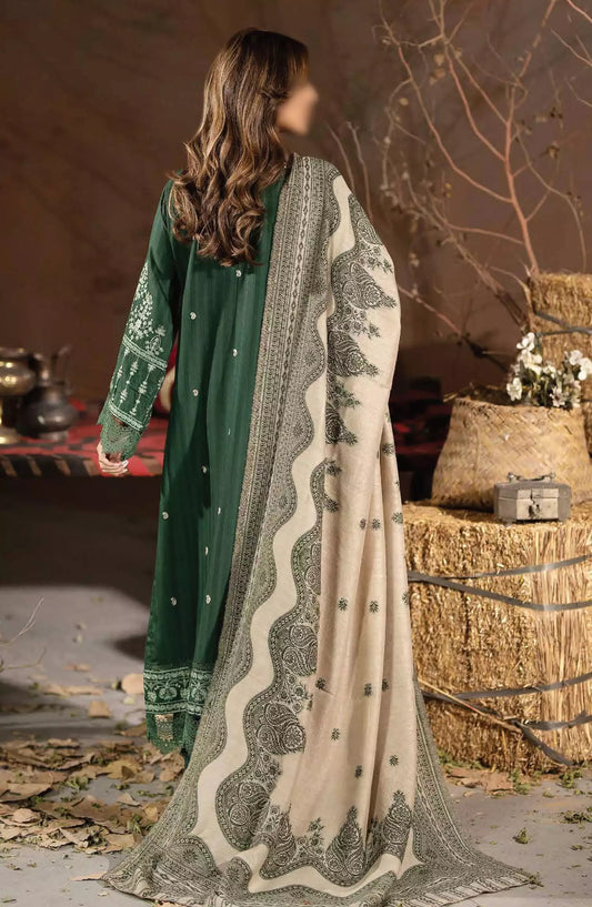 Johra Emerald Embroidered Winter Collection - JH 636