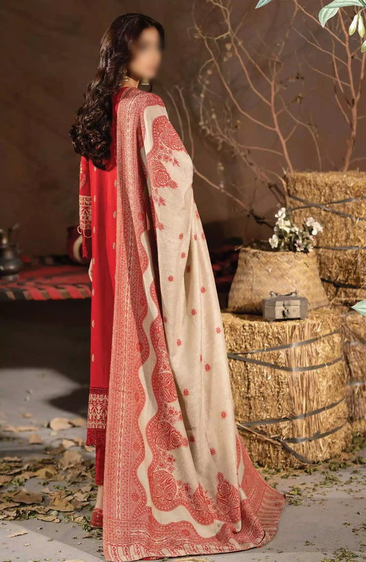 Johra Emerald Embroidered Winter Collection - JH 637