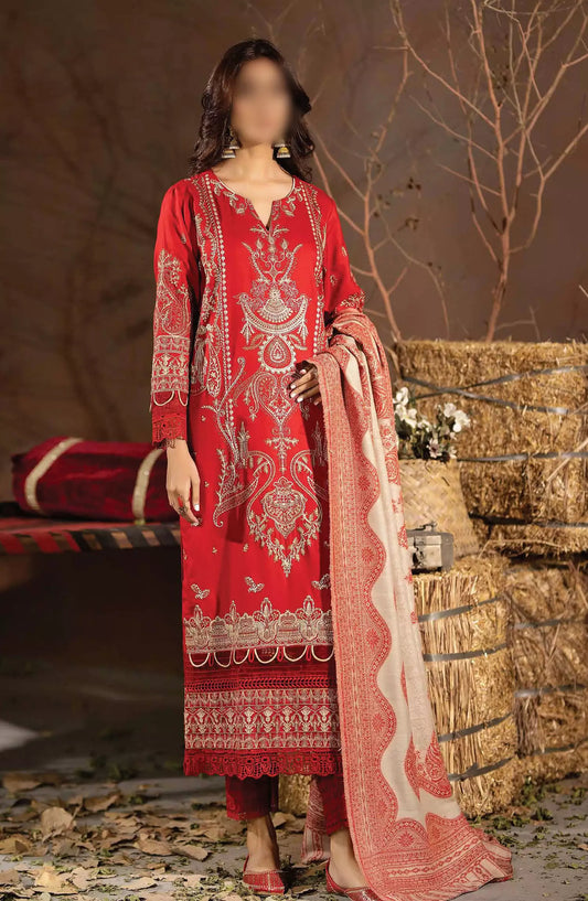 Johra Emerald Embroidered Winter Collection - JH 637