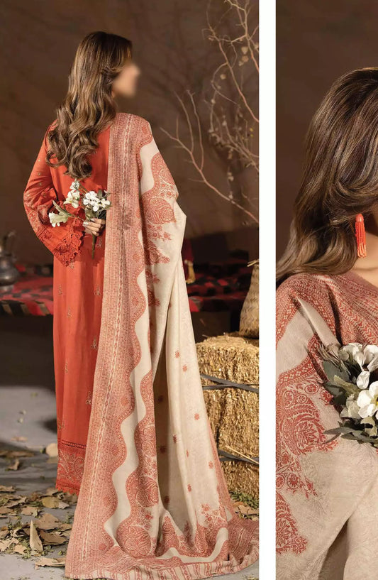 Johra Emerald Embroidered Winter Collection - JH 638