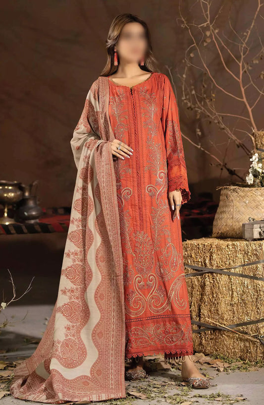 Johra Emerald Embroidered Winter Collection - JH 638