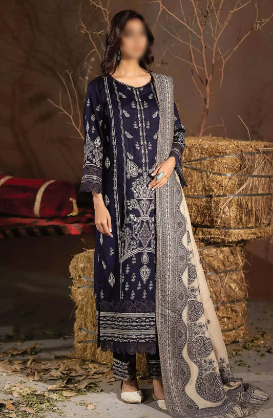 Johra Emerald Embroidered Winter Collection - JH 639