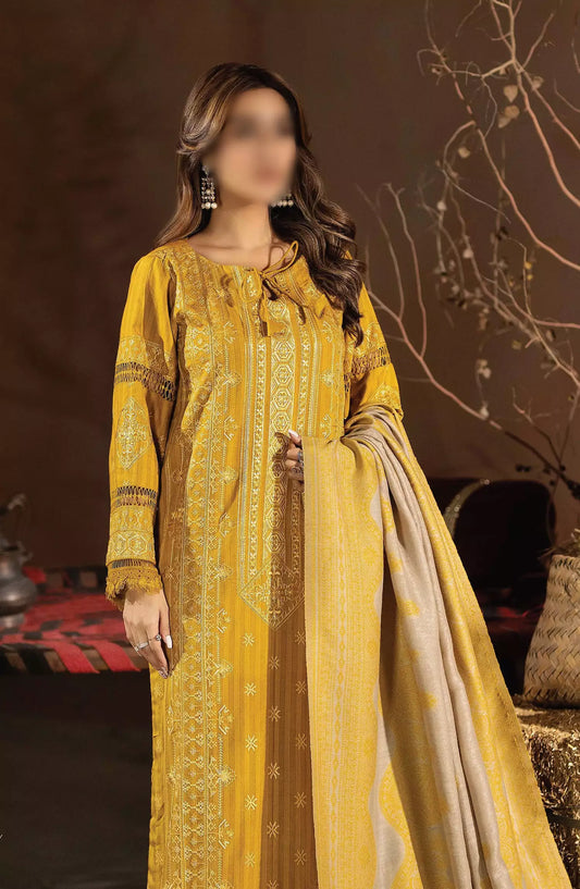 Johra Emerald Embroidered Winter Collection - JH 640