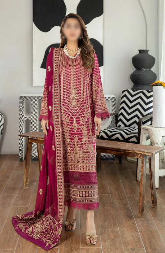 Johra Jahan Ara Embroidered Banarsi Jacquard Lawn Collection - JH 094