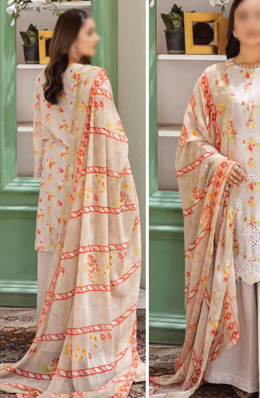 Johra Maneli Embroidered Printed Chikankari Lawn Collection 2024 - JH 953