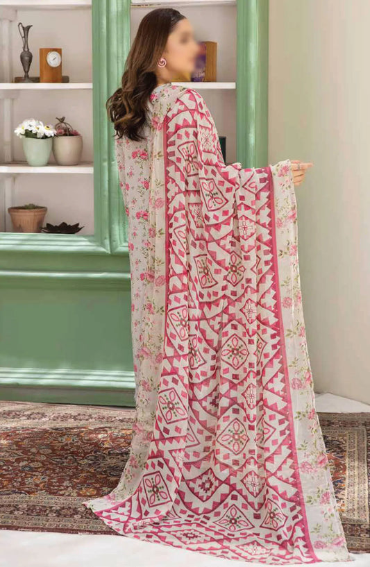 Johra Maneli Embroidered Printed Chikankari Lawn Collection 2024 - JH 954