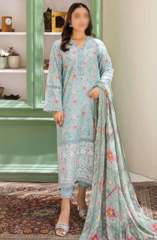 Johra Maneli Embroidered Printed Chikankari Lawn Collection 2024 - JH 955
