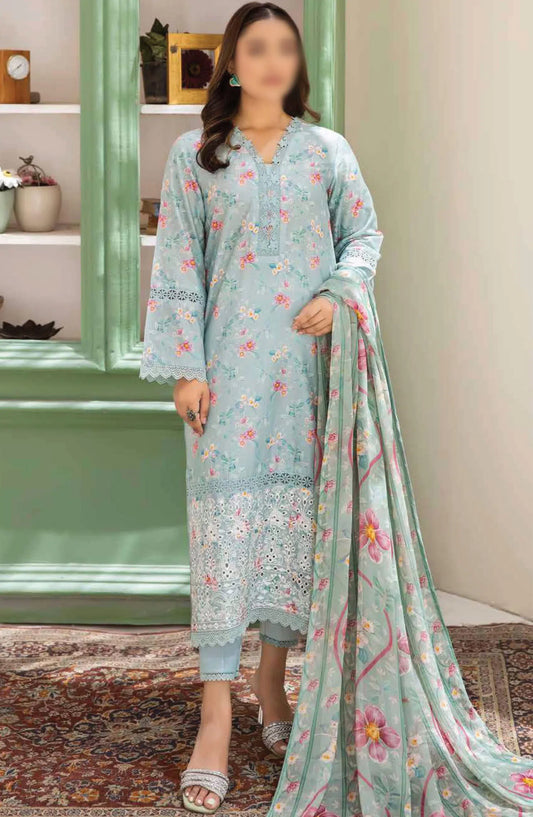 Johra Maneli Embroidered Printed Chikankari Lawn Collection 2024 - JH 955