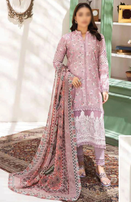 Johra Maneli Embroidered Printed Chikankari Lawn Collection 2024 - JH 956