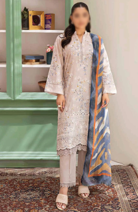 Johra Maneli Embroidered Printed Chikankari Lawn Collection 2024 - JH 957