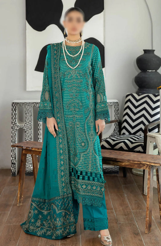 Johra Jahan Ara Embroidered Banarsi Jacquard Lawn Collection - JH 095