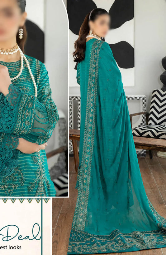 Johra Jahan Ara Embroidered Banarsi Jacquard Lawn Collection - JH 095