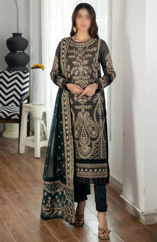 Johra Jahan Ara Embroidered Banarsi Jacquard Lawn Collection - JH 097