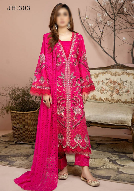 JH 303 Johra Namal Embroidered Dobby Lawn Collection