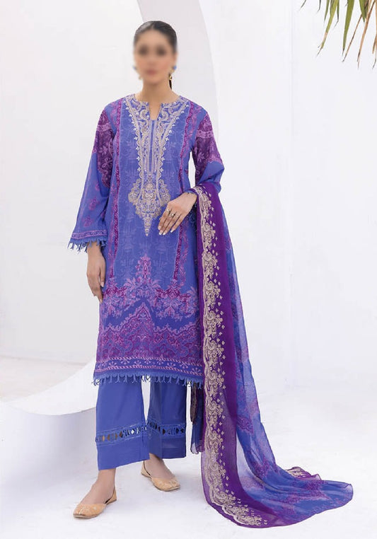 JH 604 Johra Rever Embroidered Digital Printed Lawn Collection