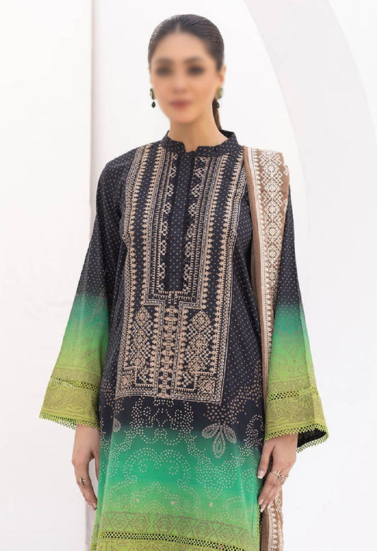 JH 607 Johra Rever Embroidered Digital Printed Lawn Collection