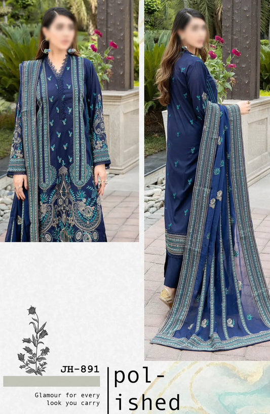 Johra Elysia Embroidered Lawn Collection 2024 - JH 891