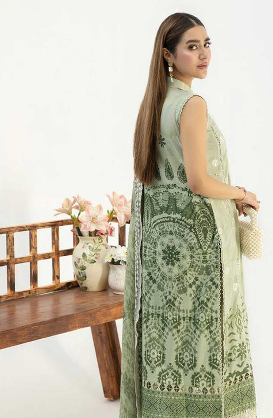 Iyana by Johra Embroidered Lawn Unstitched 3 Piece Suit - JH-911 - JO25IL - Green - Summer Collection