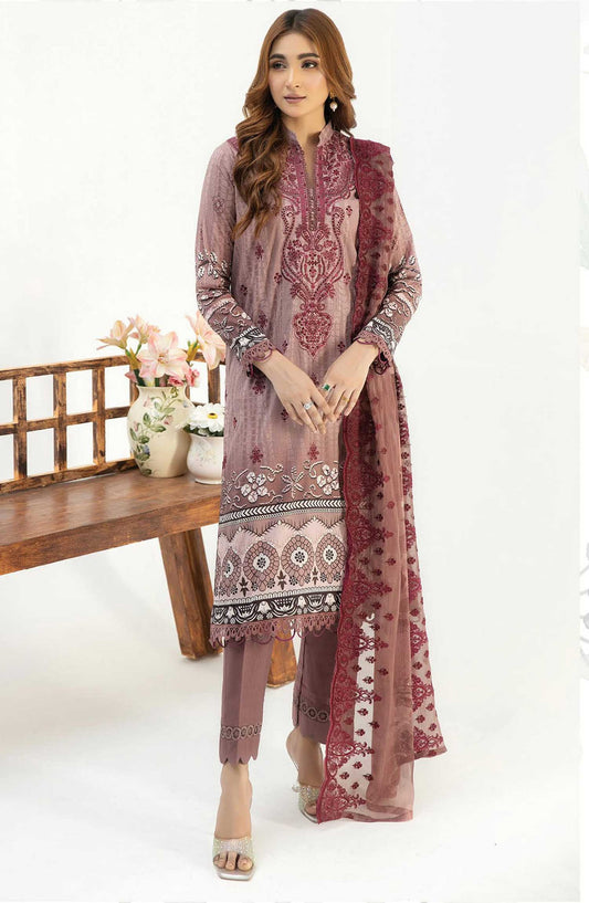 Iyana by Johra Embroidered Lawn Unstitched 3 Piece Suit - JH-912 - JO25IL - Purple - Summer Collection