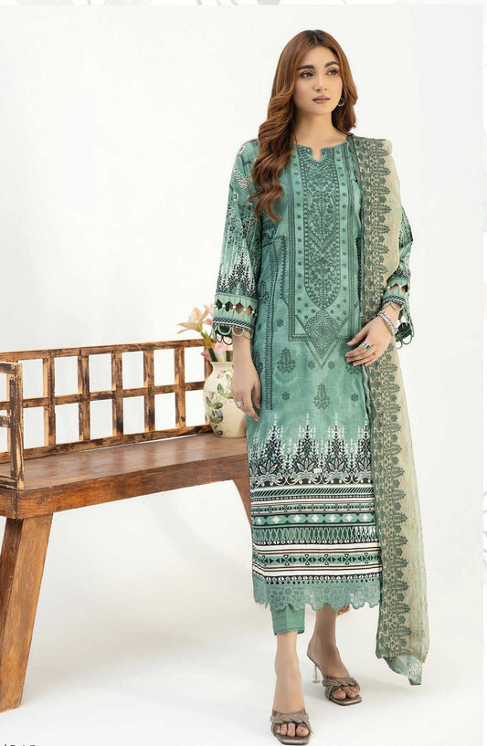 Iyana by Johra Embroidered Lawn Unstitched 3 Piece Suit - JH-918 - JO25IL - Sea Green - Summer Collection