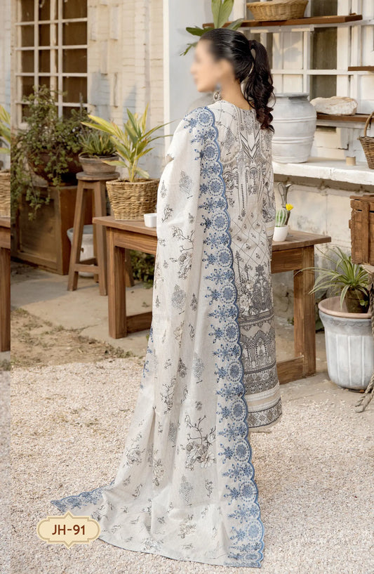 Johra Sila Embroidered Lawn Collection 2024 - JH 91