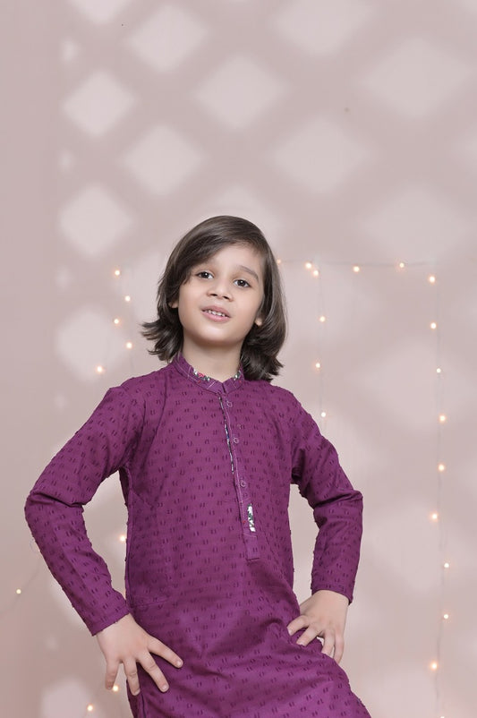 Exclusive Kids Kurta Pyjama Collection - K 15 Dotted Magenta