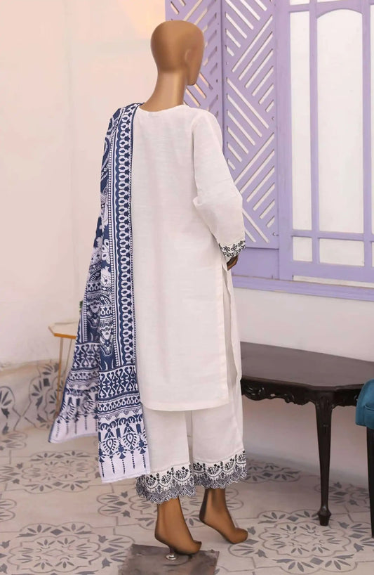 Khaddar Wool Shawl Collection Vol 01 - KCS 02 White