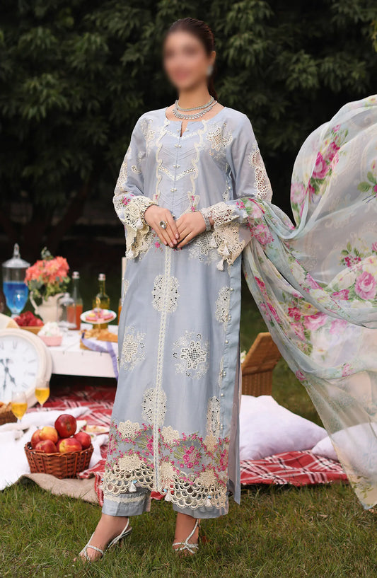 KAHF Premium Festive Lawn Collection 2024 - KFL-08A FIRUZE