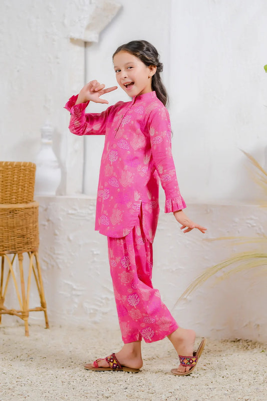 Kids 2pc Ready to Wear - Pink Coral Paradise - 2pcs