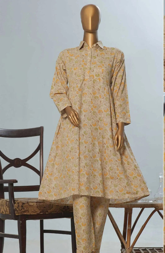 HZ RTW Fall Winter Prints 2 Pc Co Ords Collection - KPC 915 Ivory