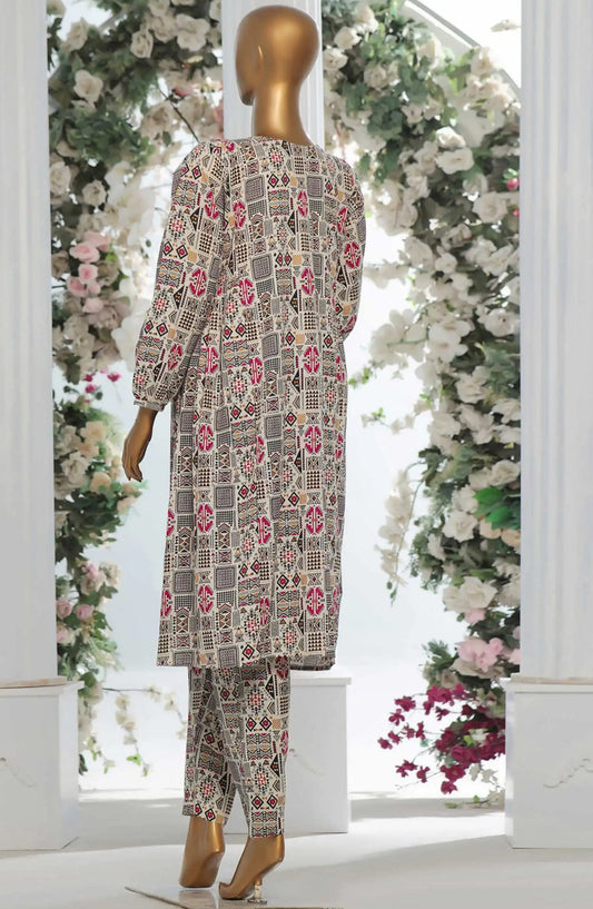 HZ Light Khaddar Frocks 2Pc Co Ords Vol 02-KPC 922 CREAM MULTI