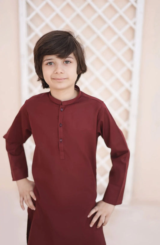 Ramazan Edit Kurta Trouser Collection By Hassan Jee - KT 25 Rosewood Kurta Trouser