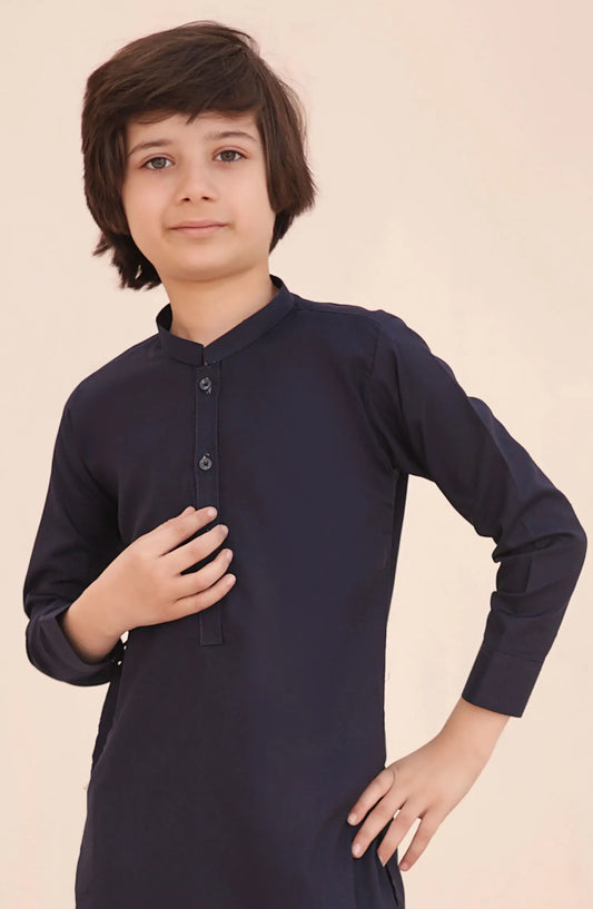 Ramazan Edit Kurta Trouser Collection By Hassan Jee - KT 26 Midnight Blue Kurta Trouser