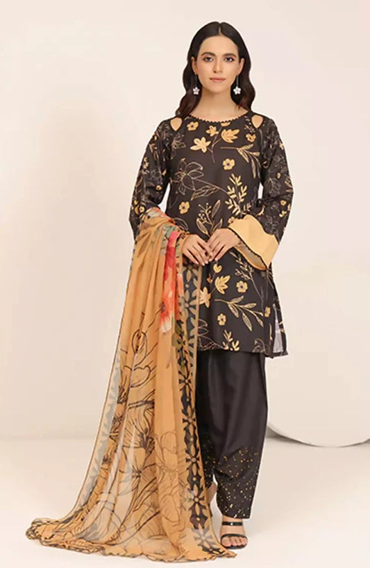 Nazmina Florent Luxury Swiss Lawn Collection - LD-18 Whispering Willow