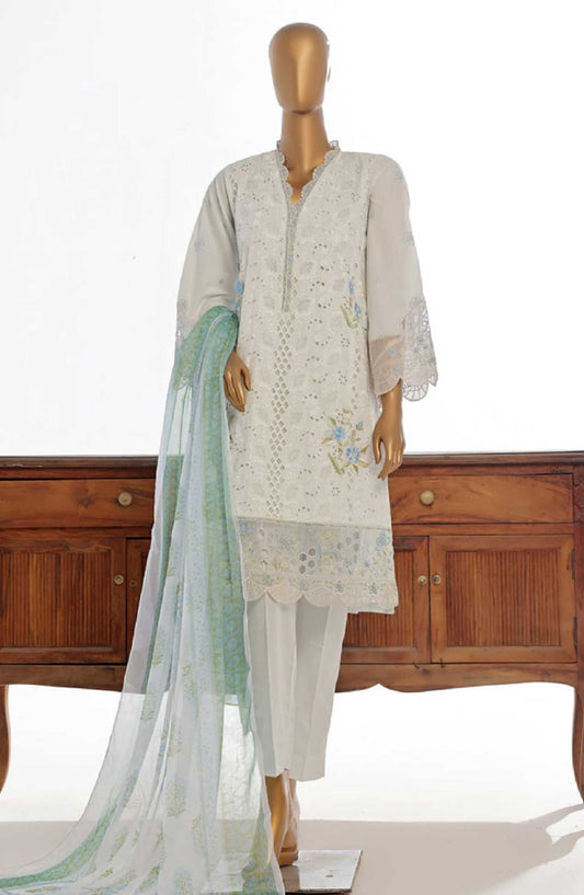 Bin Saeed Embroidered Lawn Stitched 3 Piece - Lf 053 B - BS25EL - Purple - Summer Collection