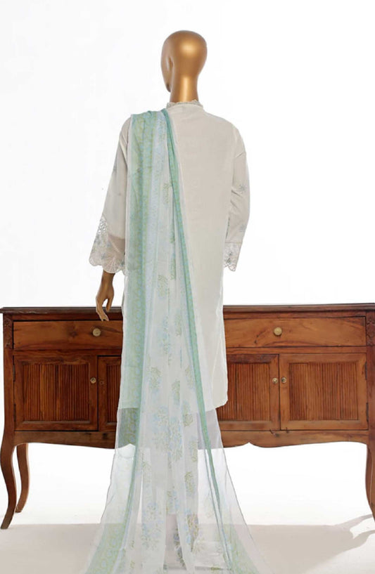 Bin Saeed Embroidered Lawn Stitched 3 Piece - Lf 053 B - BS25EL - Purple - Summer Collection