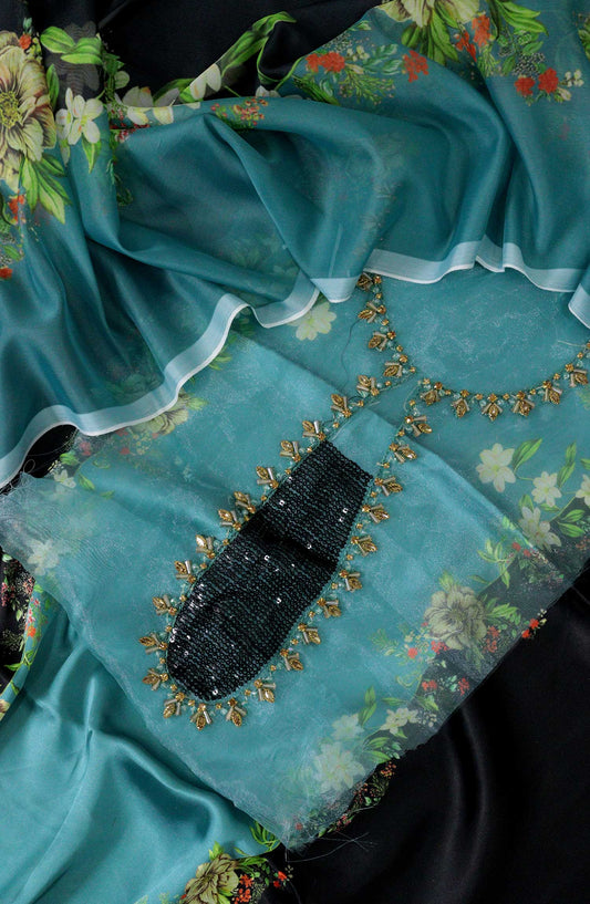 Silky Apparels Unstitched Digital Printed and Embroidered Collection - LU Silk 06