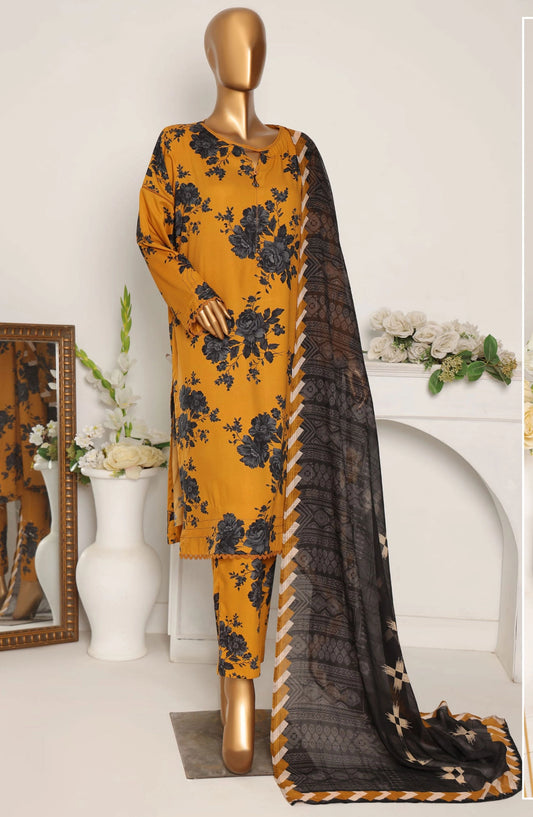 HZ Linen Wintry Digital Printed Collection - LWP 1070