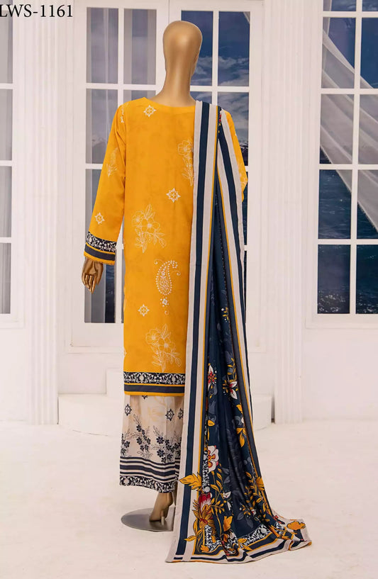 HZ Linen Wintry Shawl Printed Collection Vol 02 - LWS-1161