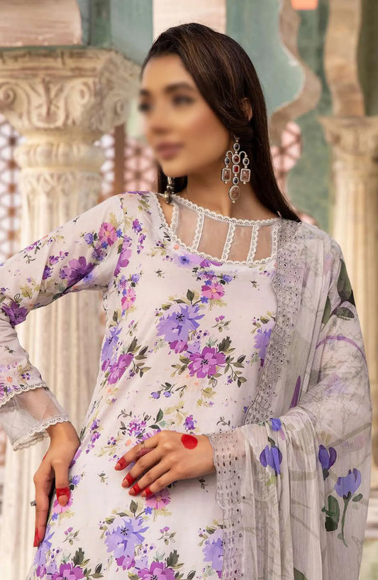 Mahoor Printed and Embroidered Lawn Collection 2024 - M-402